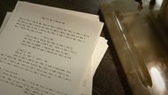 Still from the video—a bunch of paper with the same words printed. (Image via Youtube/Thirty Seconds to Mars)